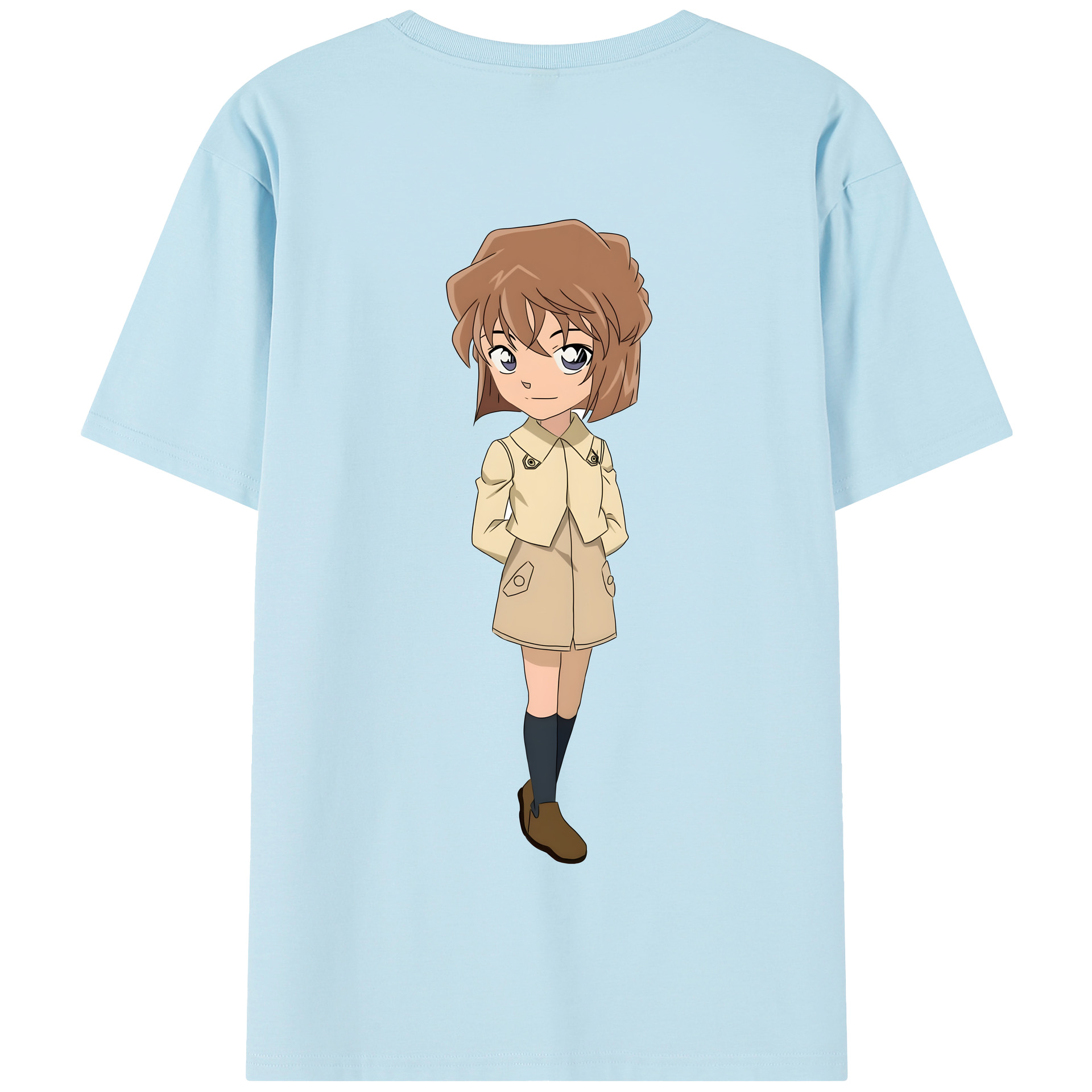 （画像用） 名探偵コナン 灰原 哀 はいばら あい Detective Conan Anita Hailey、Vi Graythorn Haibara Ai 綿100％半袖Tシャツ（背面プリント）